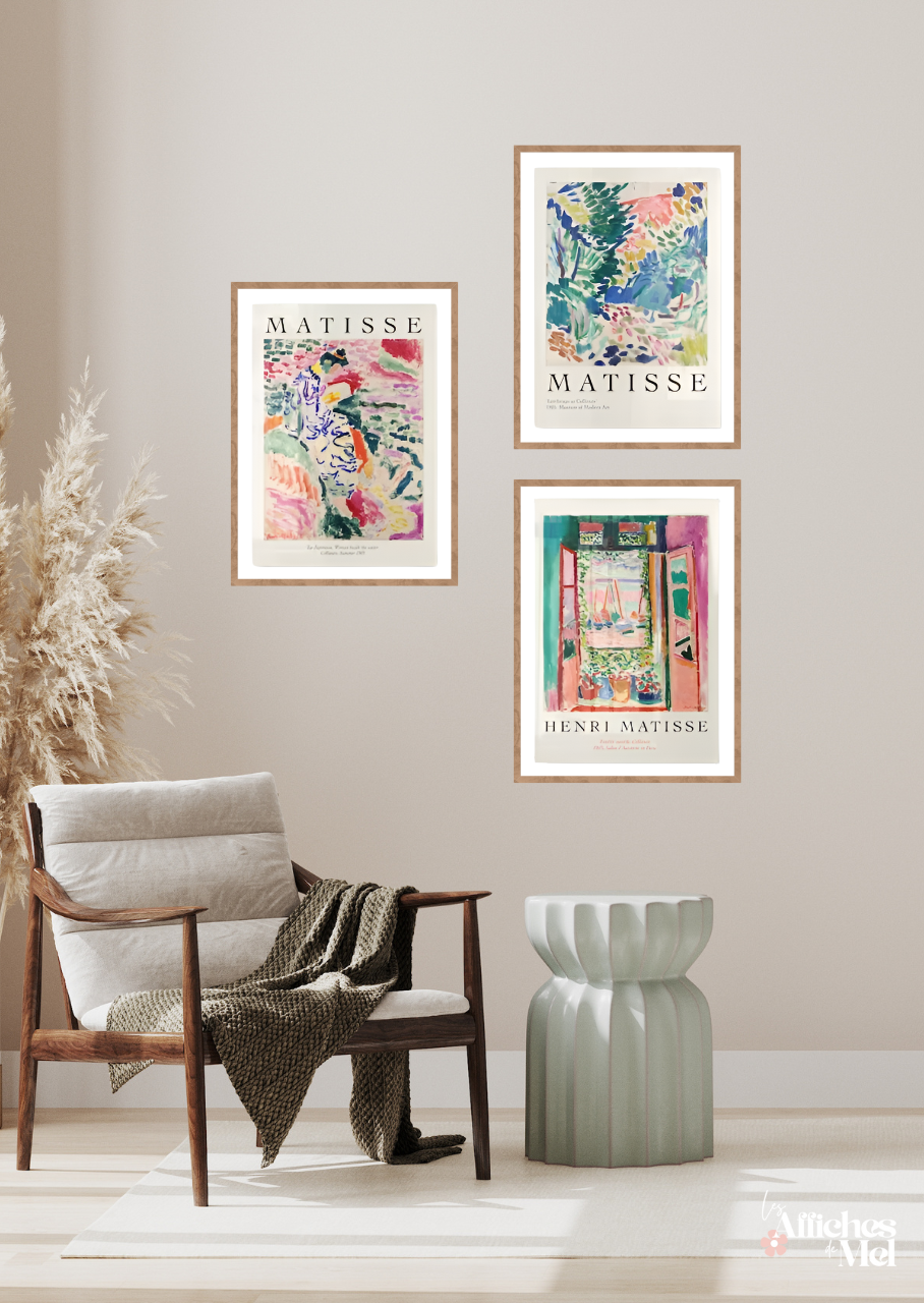 Set de 3 Affiches "Henri Matisse" – Posters Art Moderne Coloré | Décoration Murale Style Galerie