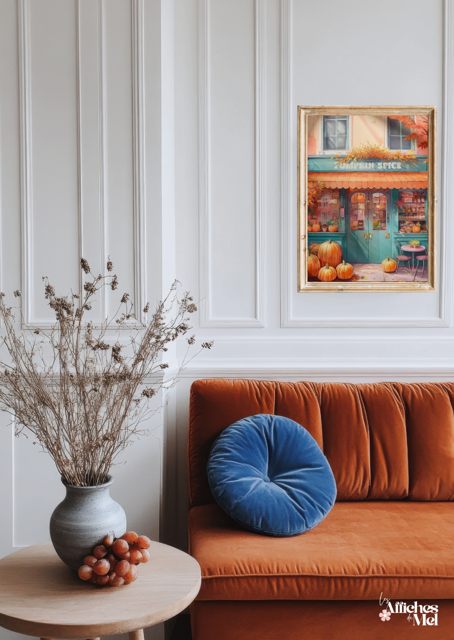 Affiche murale automne – Boutique Pumpkin Spice