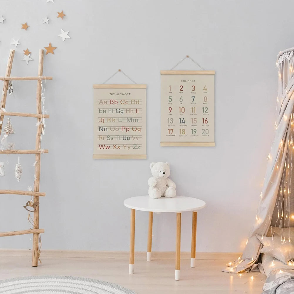 Porte-affiche magnétique en bois – Cadre magnétique pour affiche - Bois blanc