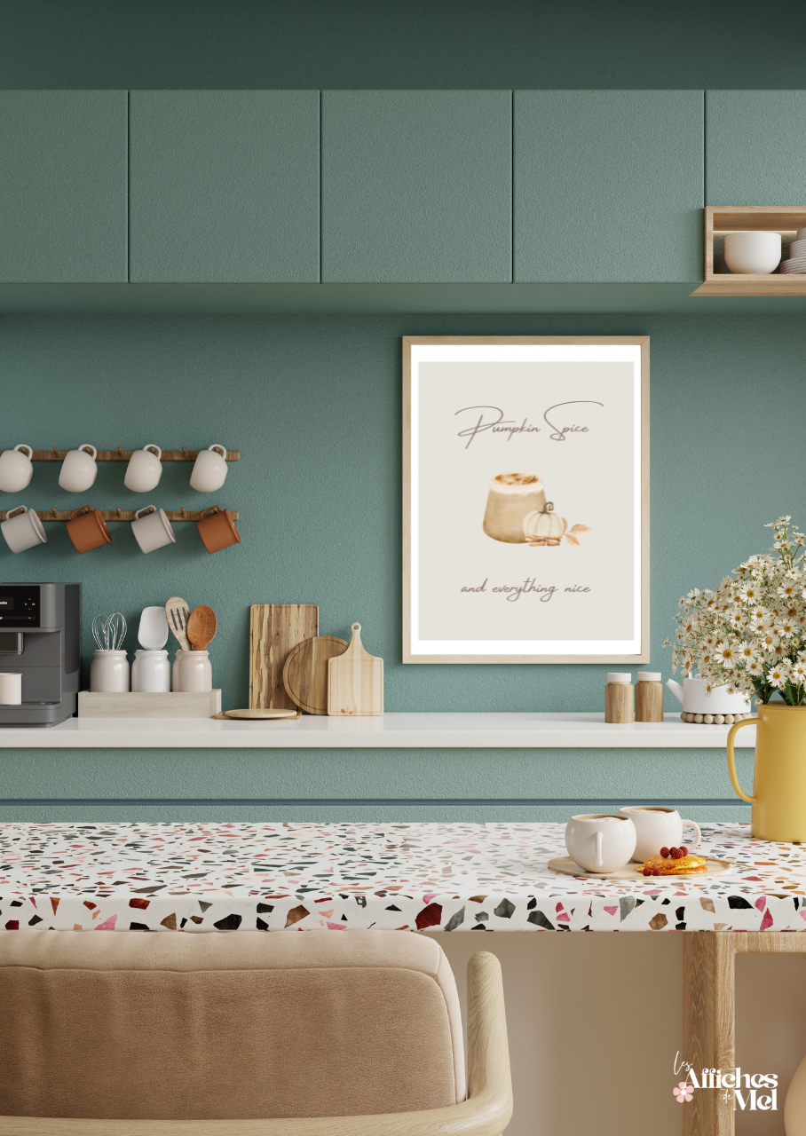 Affiche murale automne – Pumpkin Spice and Everything Nice