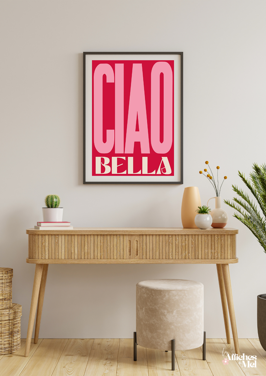 Affiche "Ciao Bella" - Déco Murale Pop et Colorée