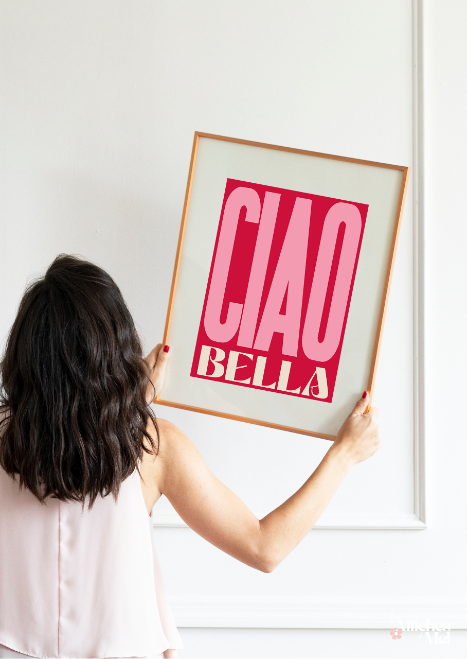 Affiche "Ciao Bella" - Déco Murale Pop et Colorée