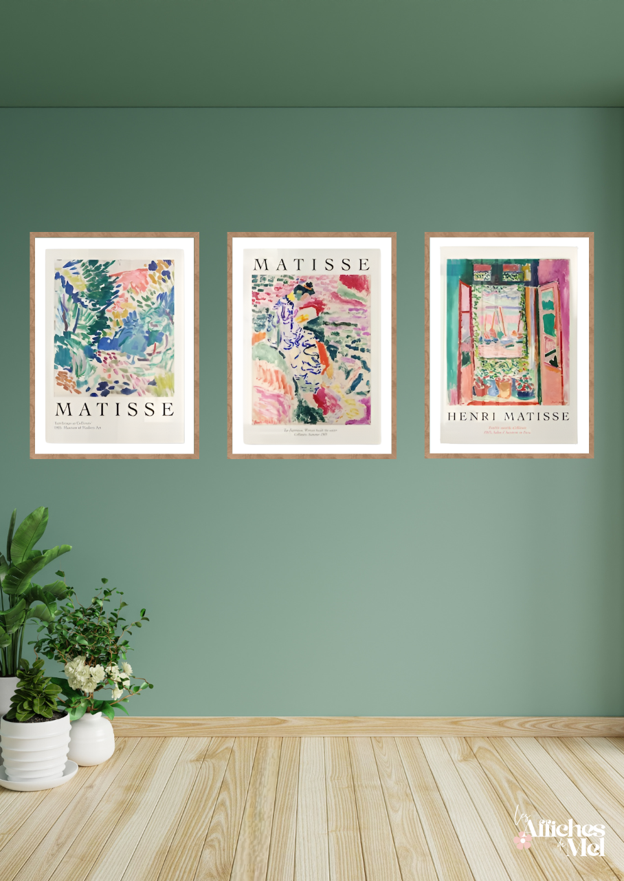Set de 3 Affiches "Henri Matisse" – Posters Art Moderne Coloré | Décoration Murale Style Galerie