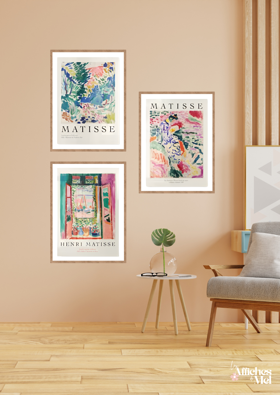 Set de 3 Affiches "Henri Matisse" – Posters Art Moderne Coloré | Décoration Murale Style Galerie