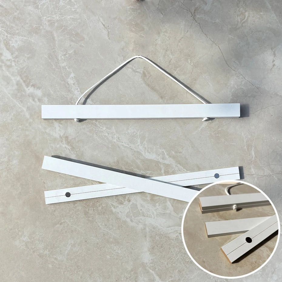 Porte-affiche magnétique en bois – Cadre magnétique pour affiche - Bois blanc