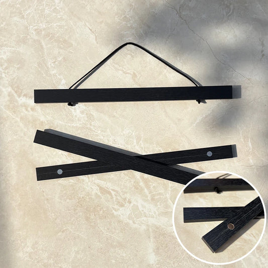 Porte-affiche magnétique en bois – Cadre magnétique pour affiche - Bois noir