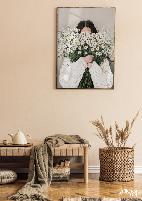 Affiche Bouquets de Marguerites – Illustration Florale Douce & Poétique