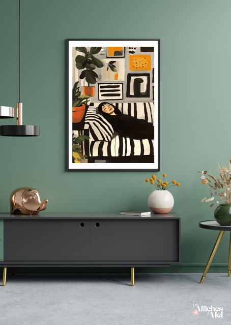 Affiche Moment Détente – Illustration Colorée & Artistique Bohème