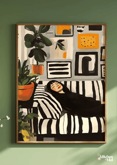 Affiche Moment Détente – Illustration Colorée & Artistique Bohème