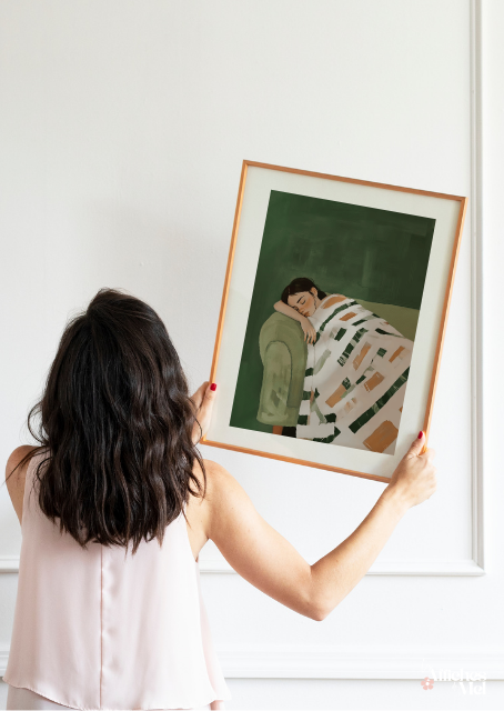 Affiche Sieste Cozy – Illustration Cocooning au Style Artistique Moderne