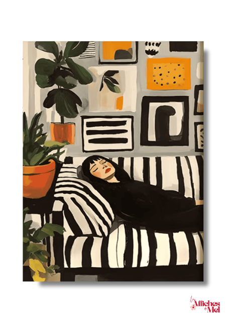 Affiche Moment Détente – Illustration Colorée & Artistique Bohème