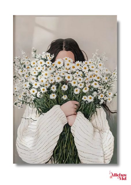 Affiche Bouquets de Marguerites – Illustration Florale Douce & Poétique